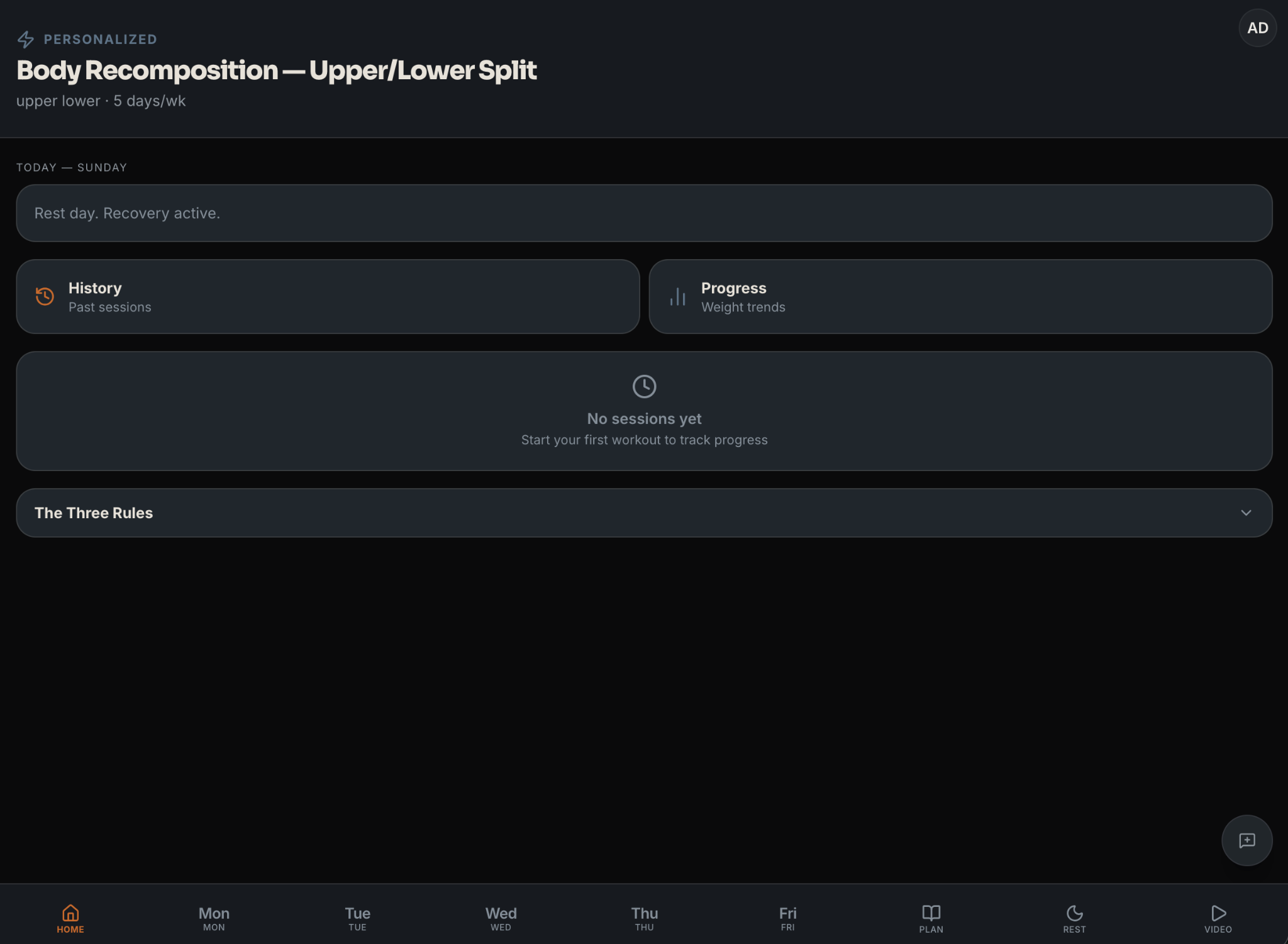 ForgeSpan personalized training dashboard